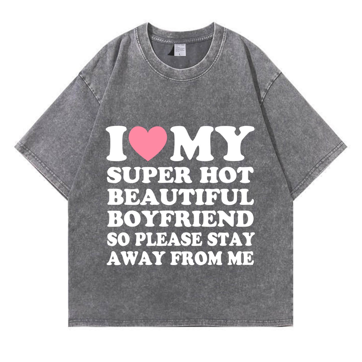 My Super Hot BF GF Y2K Valentine's Day Washed T-Shirt PT364