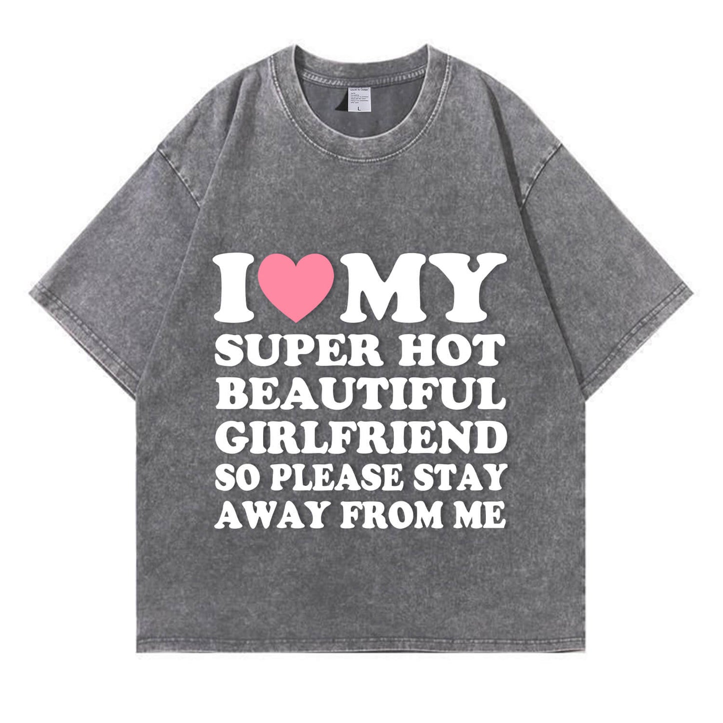 My Super Hot BF GF Y2K Valentine's Day Washed T-Shirt PT364