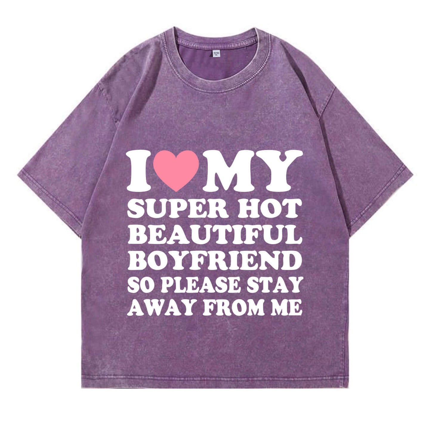 My Super Hot BF GF Y2K Valentine's Day Washed T-Shirt PT364