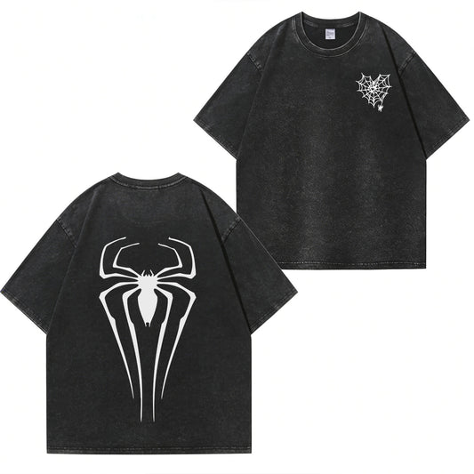 Spider Graphic Washed T-Shirt PT366