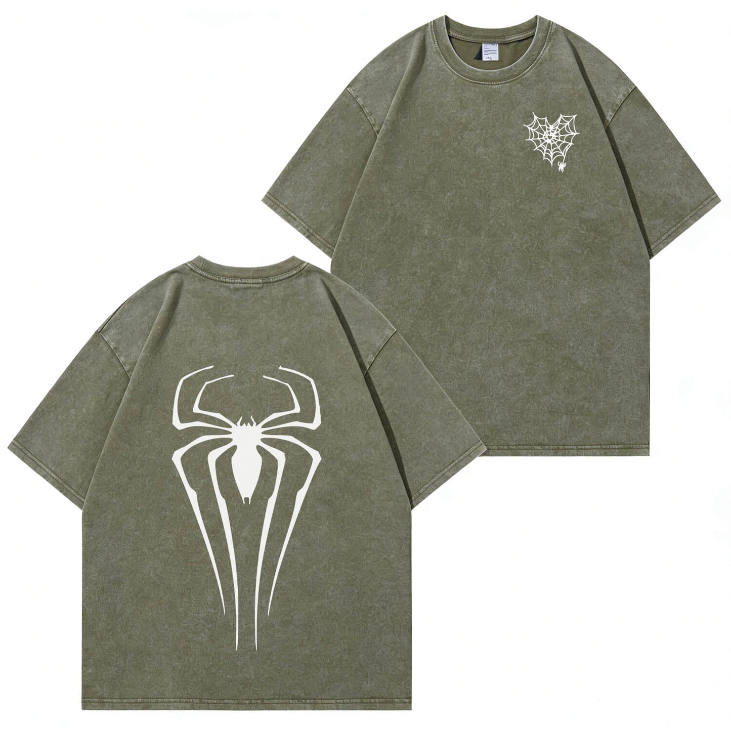 Spider Graphic Washed T-Shirt PT366