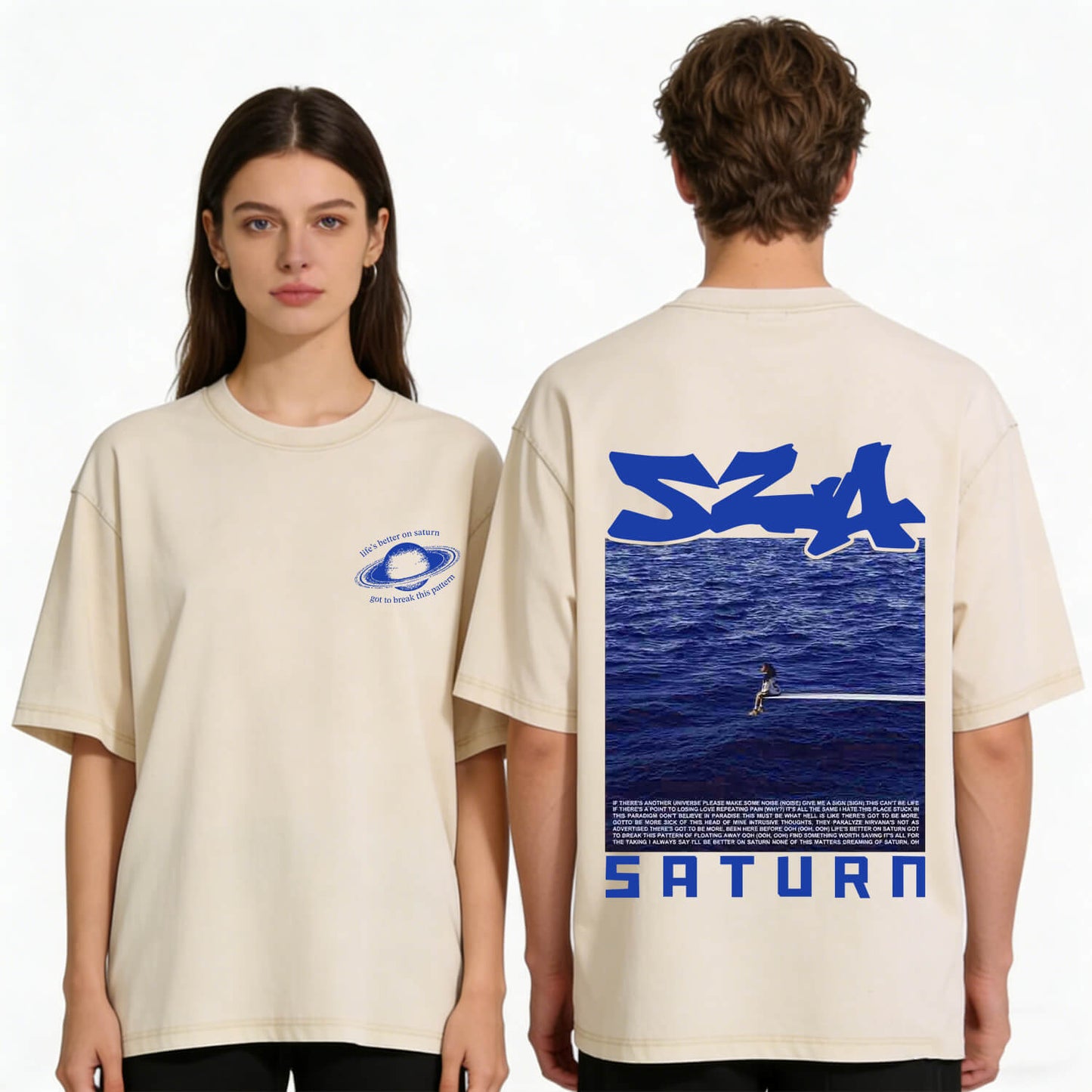 SZA SATURN Washed T-Shirt PT367