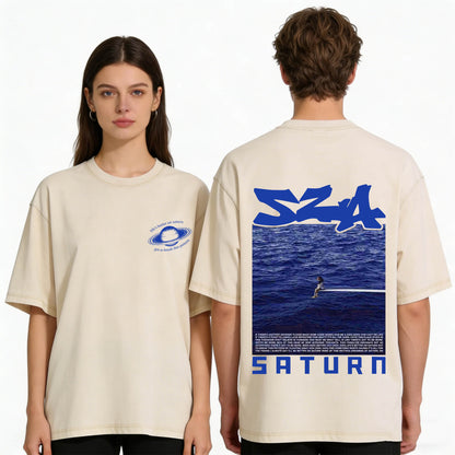 SZA SATURN Washed T-Shirt PT367