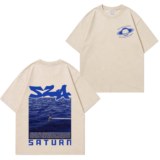 SZA SATURN Washed T-Shirt PT367