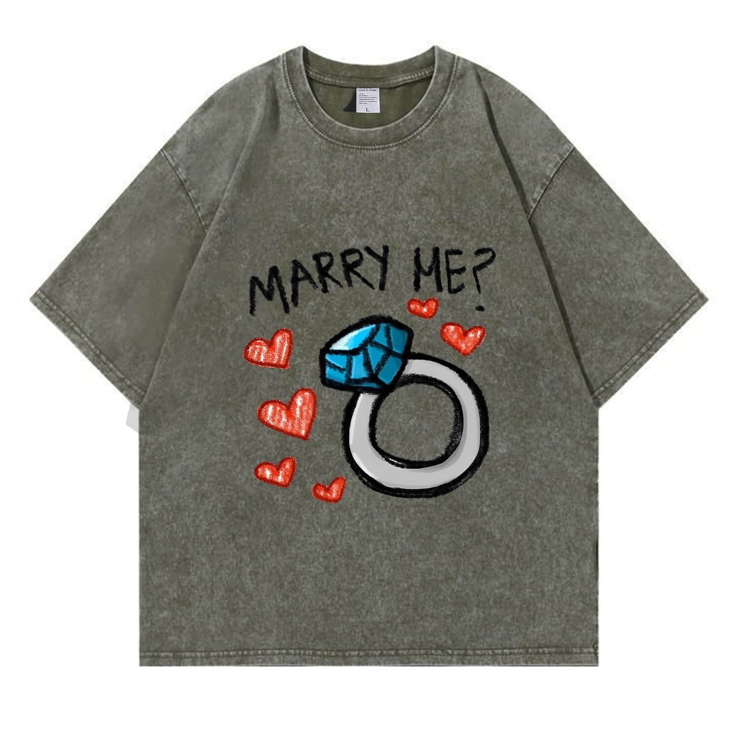 Marry Me Washed T-Shirt PT374