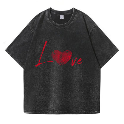 Fingerprint Love Washed T-Shirt PT376