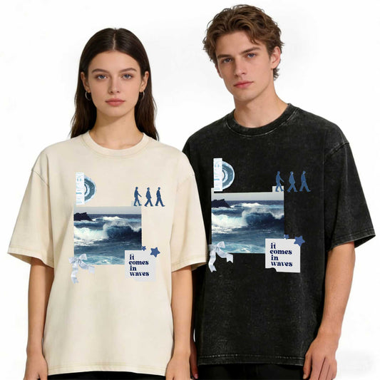 Wave to Earth It Comes In Waves  Washed T-Shirt PT390