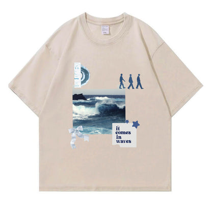 Wave to Earth It Comes In Waves  Washed T-Shirt PT390