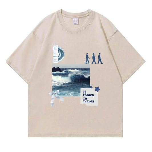 Wave to Earth It Comes In Waves  Washed T-Shirt PT390