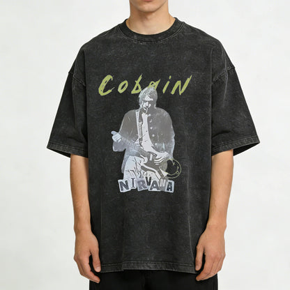 Kurt Cobain Nirvana Vintage Washed T-Shirt PT393