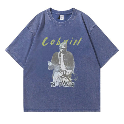 Kurt Cobain Nirvana Vintage Washed T-Shirt PT393