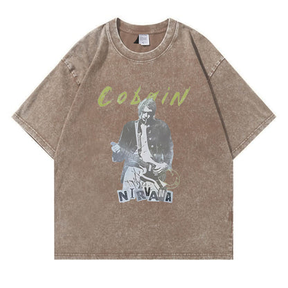 Kurt Cobain Nirvana Vintage Washed T-Shirt PT393