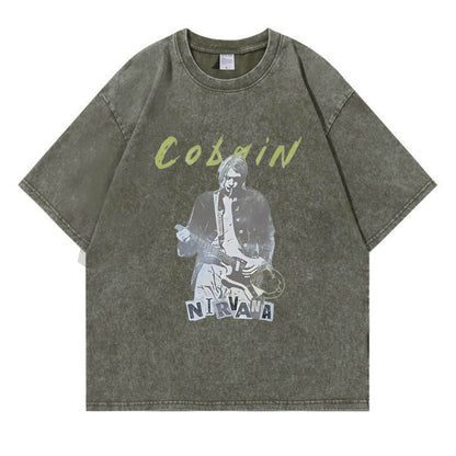Kurt Cobain Nirvana Vintage Washed T-Shirt PT393