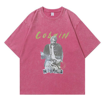 Kurt Cobain Nirvana Vintage Washed T-Shirt PT393