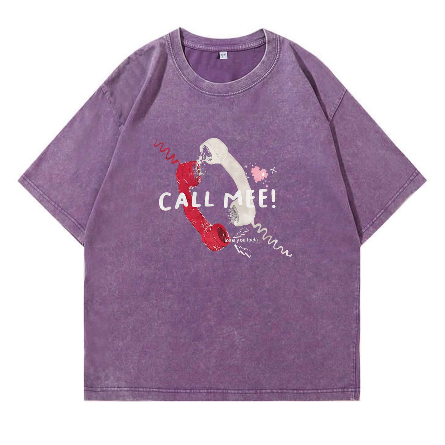 "CALL MEE!" Vintage Telephone Washed T-Shirt PT394