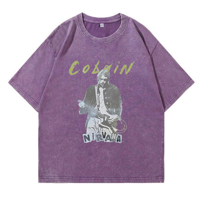 Kurt Cobain Nirvana Vintage Washed T-Shirt PT393
