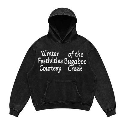 "Winter of the Festivities Bugaboo Courtesy Creek" Washed Hoodie PT395