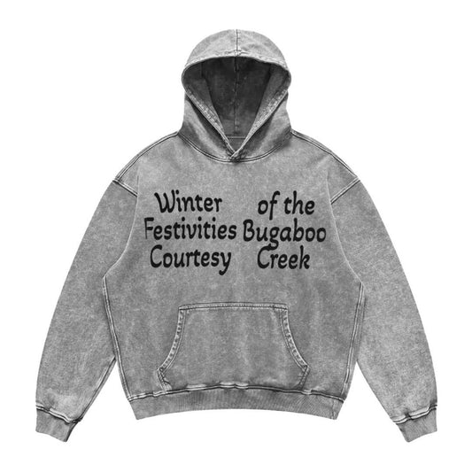"Winter of the Festivities Bugaboo Courtesy Creek" Washed Hoodie PT395