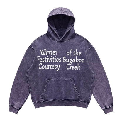 "Winter of the Festivities Bugaboo Courtesy Creek" Washed Hoodie PT395