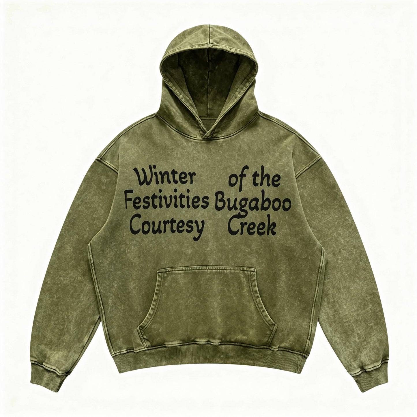 "Winter of the Festivities Bugaboo Courtesy Creek" Washed Hoodie PT395
