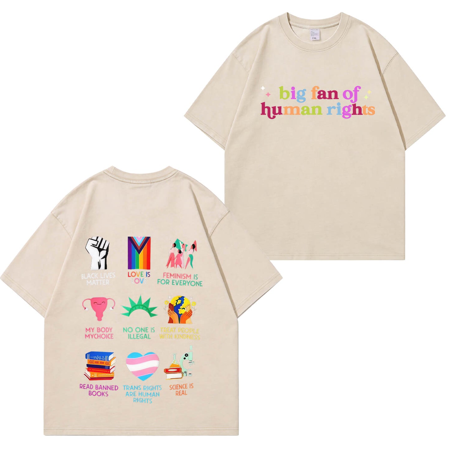 Big Fan of Human Rights Washed T-Shirt PT396