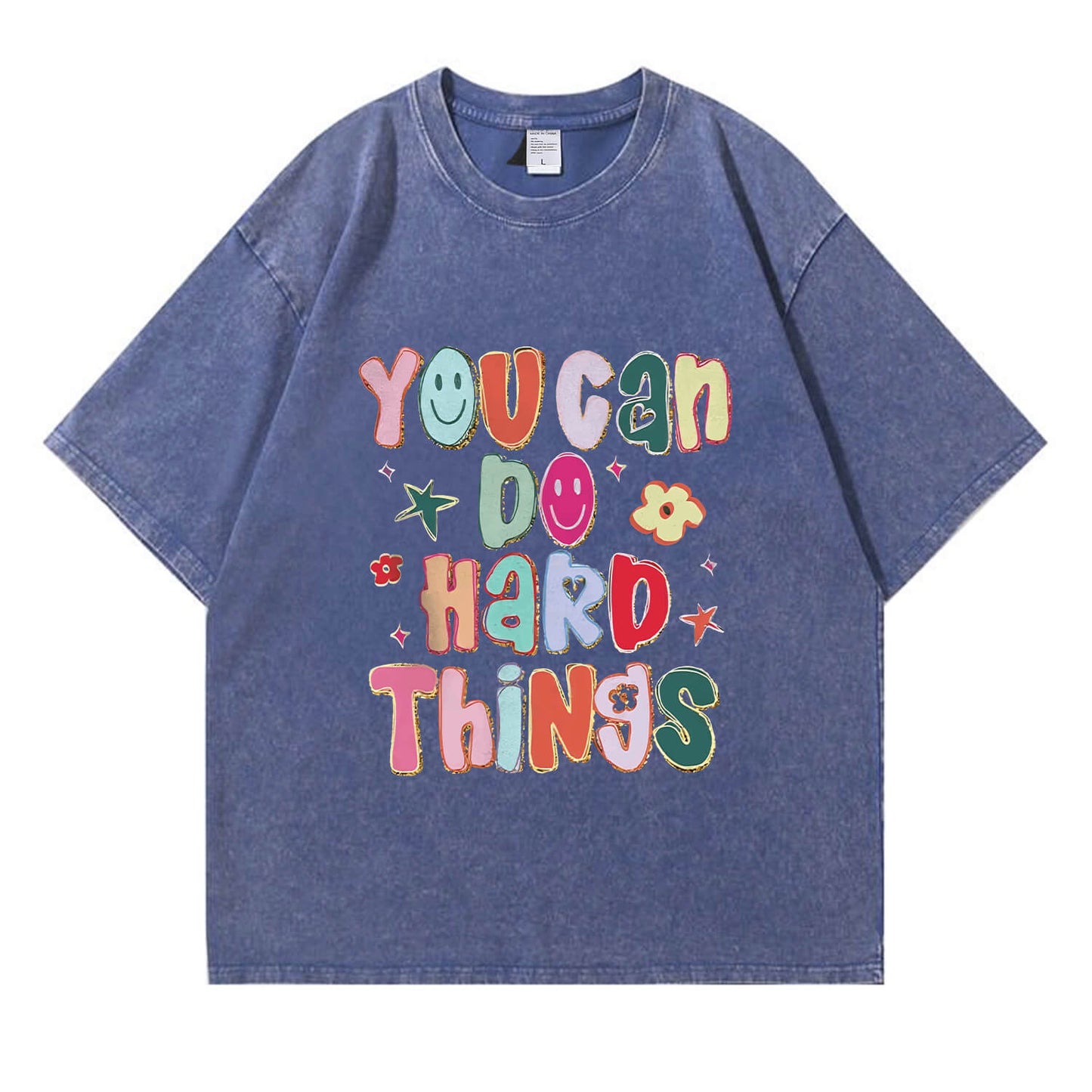 You Can Do Hard Things Washed T-Shirt PT397