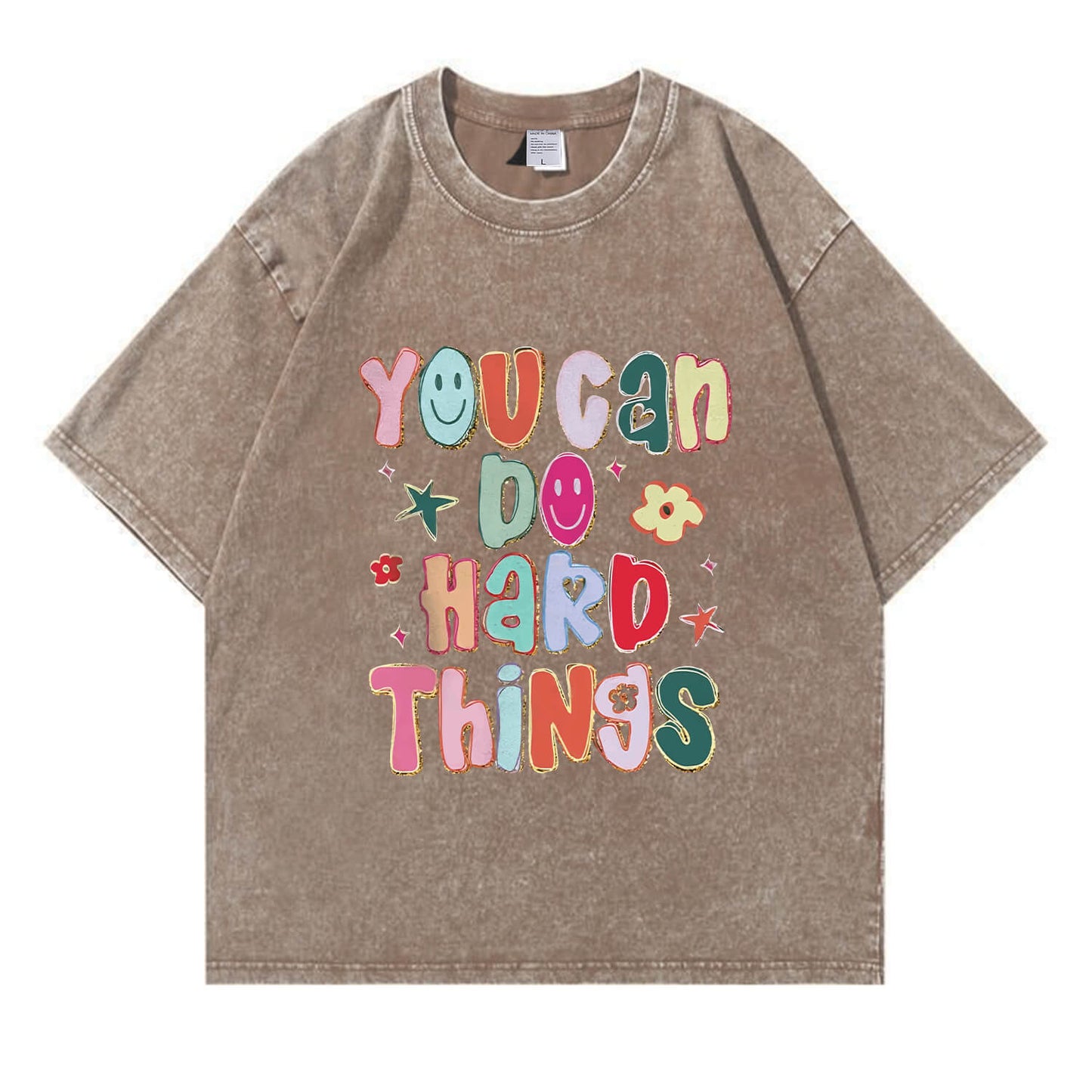 You Can Do Hard Things Washed T-Shirt PT397