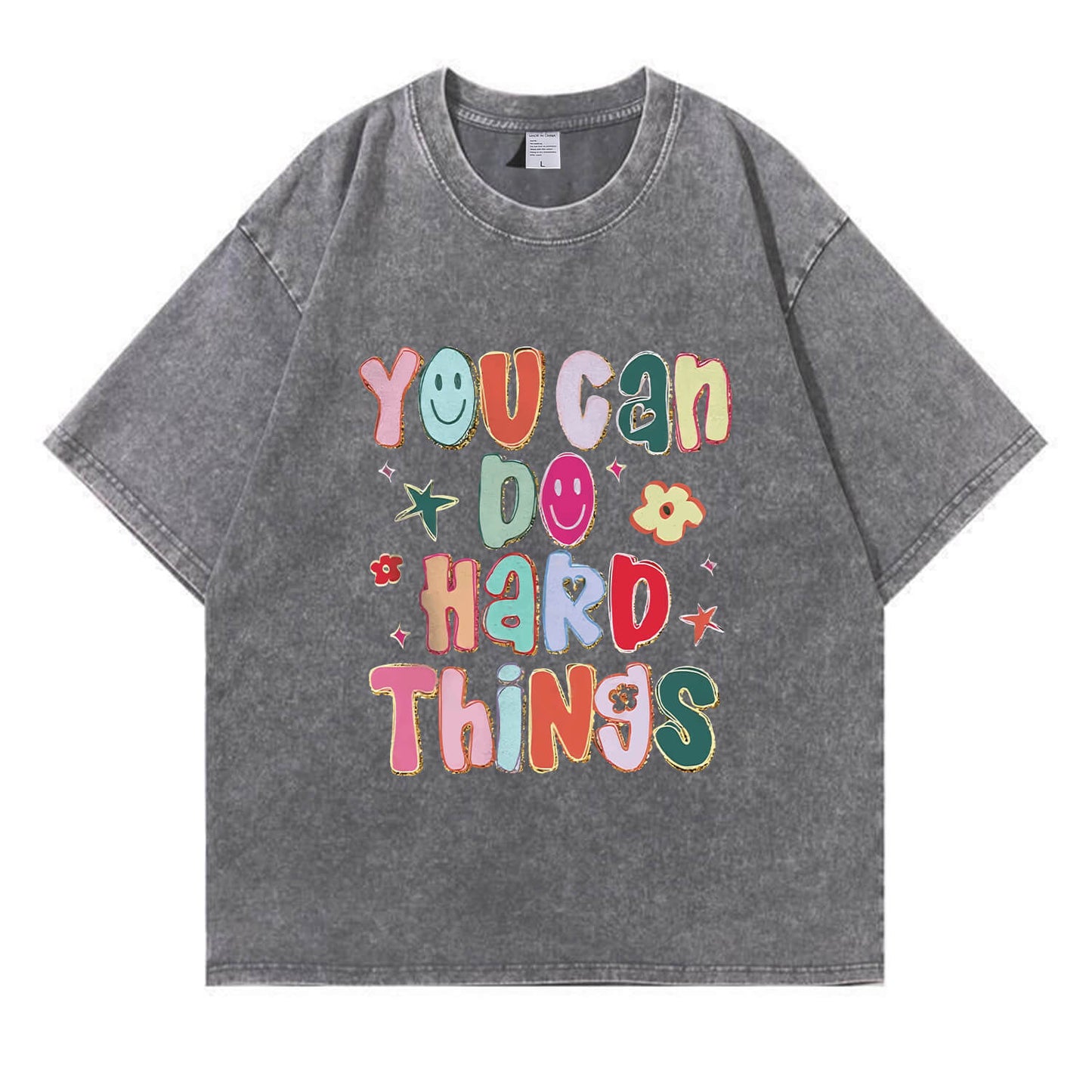 You Can Do Hard Things Washed T-Shirt PT397