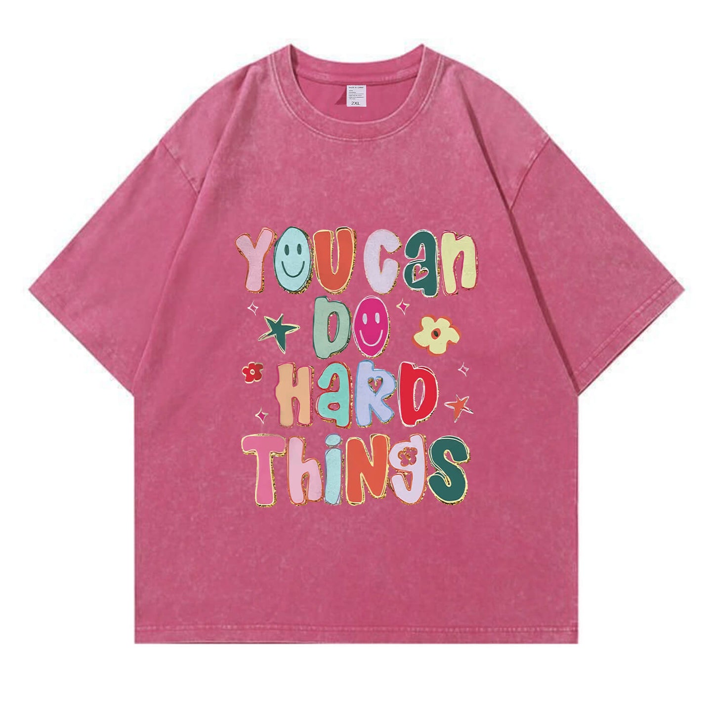 You Can Do Hard Things Washed T-Shirt PT397