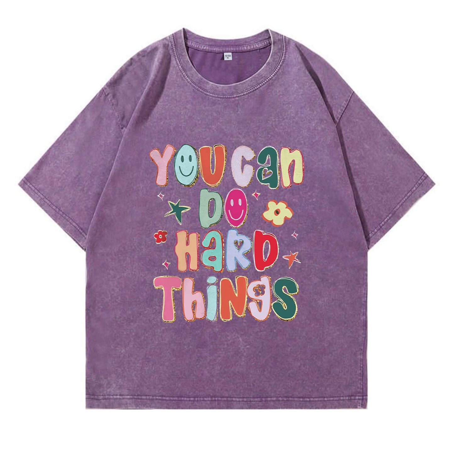 You Can Do Hard Things Washed T-Shirt PT397