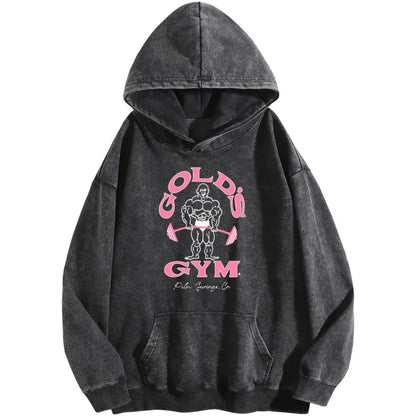 Vintage Gold’s Gym Washed Hoodie PT399