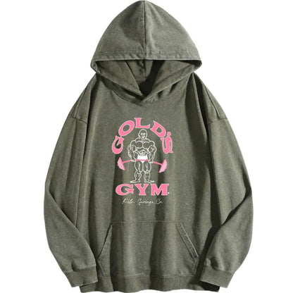 Vintage Gold’s Gym Washed Hoodie PT399