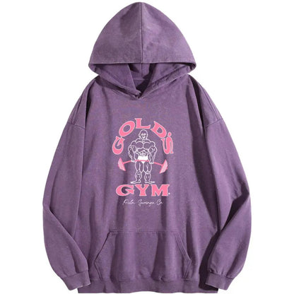 Vintage Gold’s Gym Washed Hoodie PT399