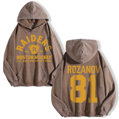 Raiders Boston Hockey Shirt EST 1924 Washed Hoodie PT417