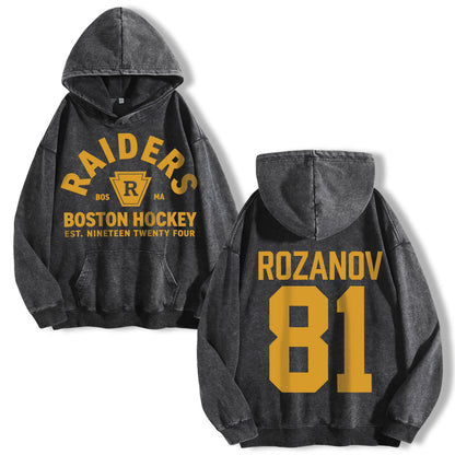 Raiders Boston Hockey Shirt EST 1924 Washed Hoodie PT417
