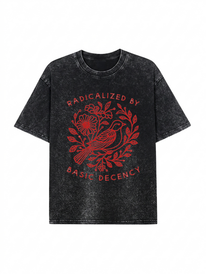 Pigeon That Was Moved Washed T-Shirt PT453