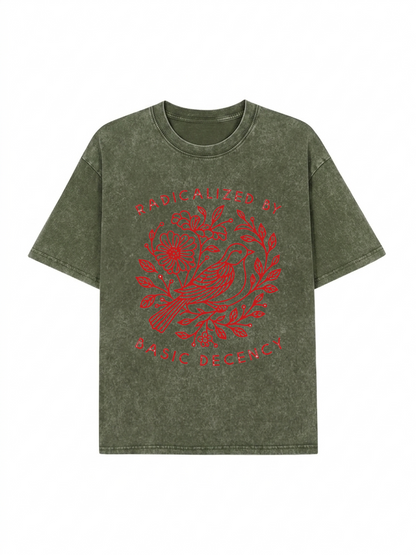 Pigeon That Was Moved Washed T-Shirt PT453