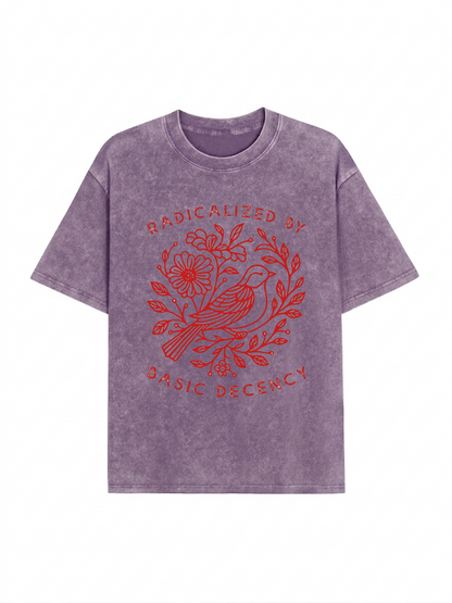 Pigeon That Was Moved Washed T-Shirt PT453
