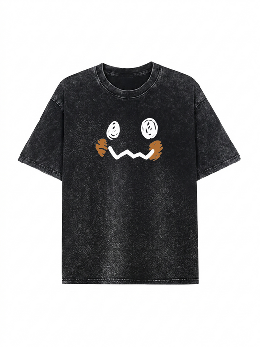 Pocket Monsters Oversized Washed Tee Unisex Streetwear PT436