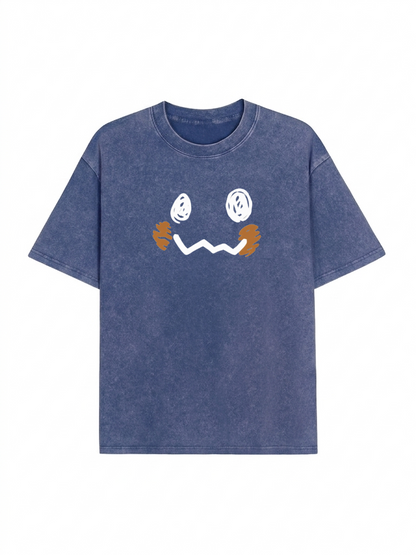Pocket Monsters Oversized Washed Tee Unisex Streetwear PT436
