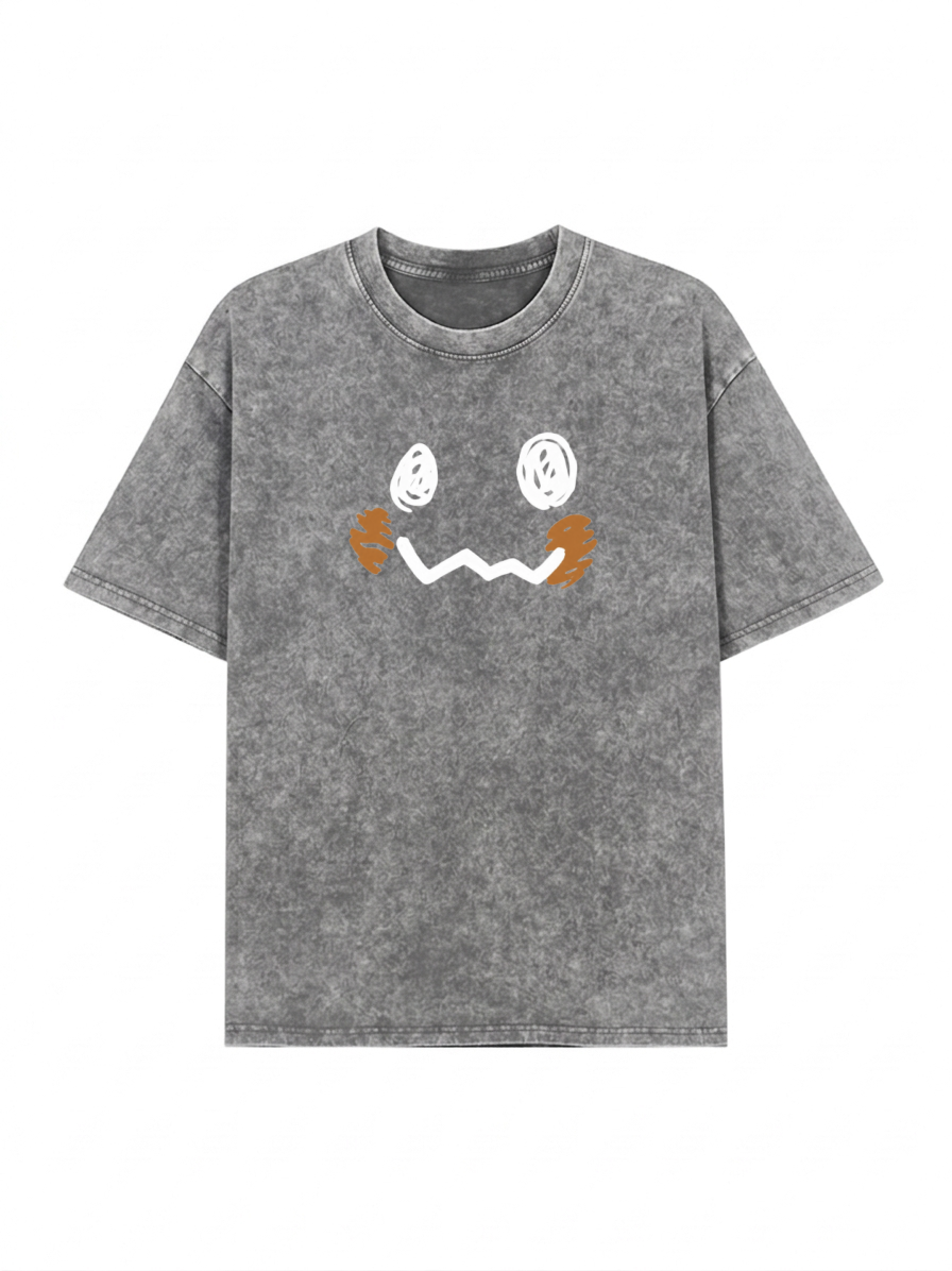Pocket Monsters Oversized Washed Tee Unisex Streetwear PT436