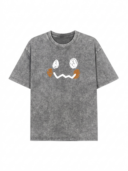 Pocket Monsters Oversized Washed Tee Unisex Streetwear PT436