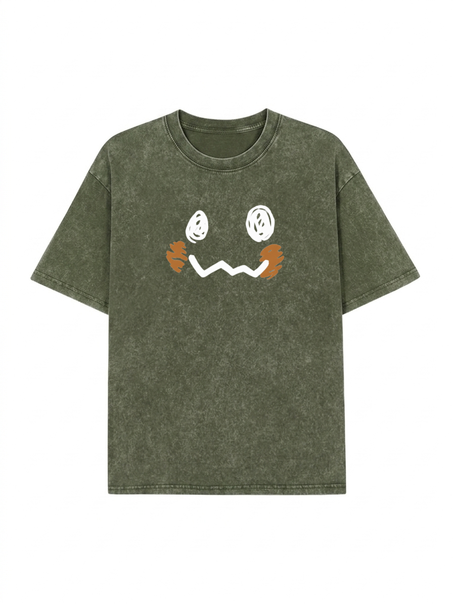 Pocket Monsters Oversized Washed Tee Unisex Streetwear PT436