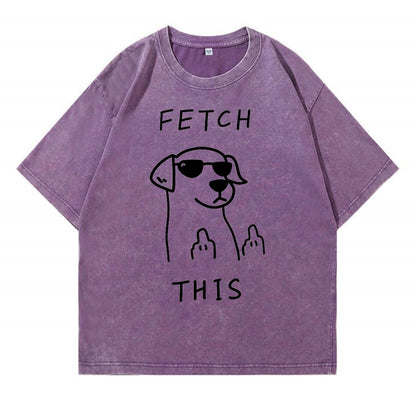 Rebellious Dog Washed T-Shirt PT438