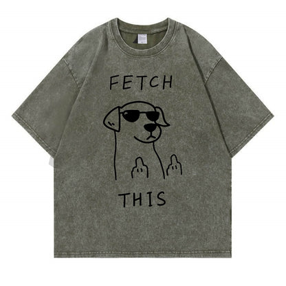 Rebellious Dog Washed T-Shirt PT438