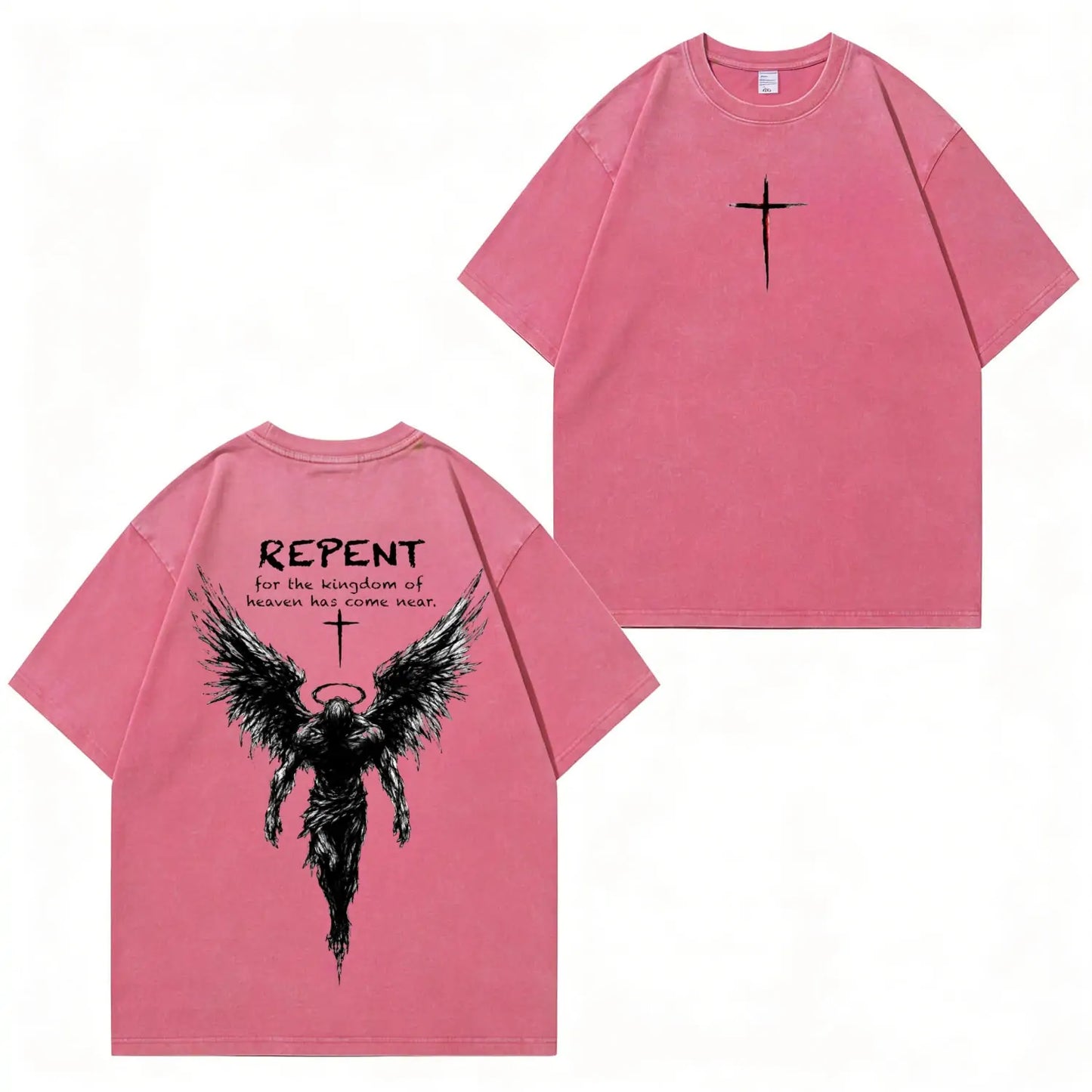Repent Angel Wings Faith Washed T-Shirt PT482