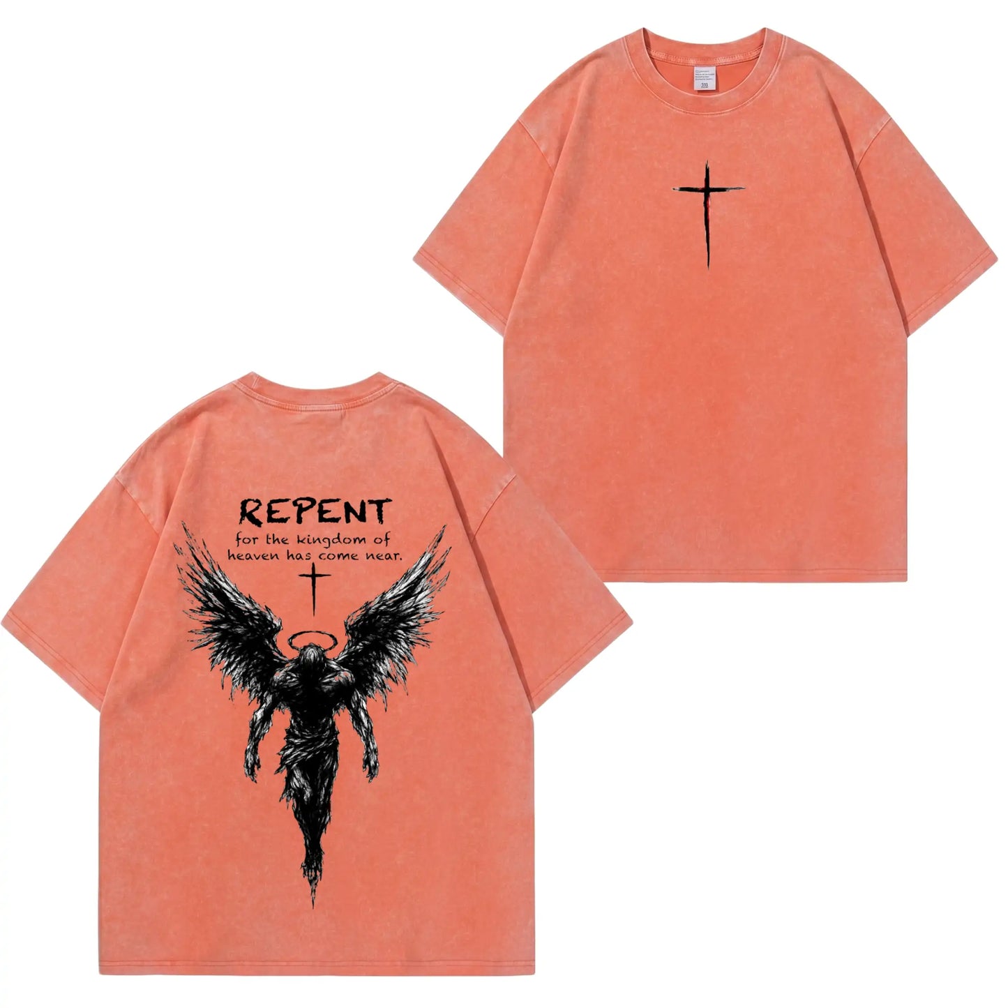 Repent Angel Wings Faith Washed T-Shirt PT482