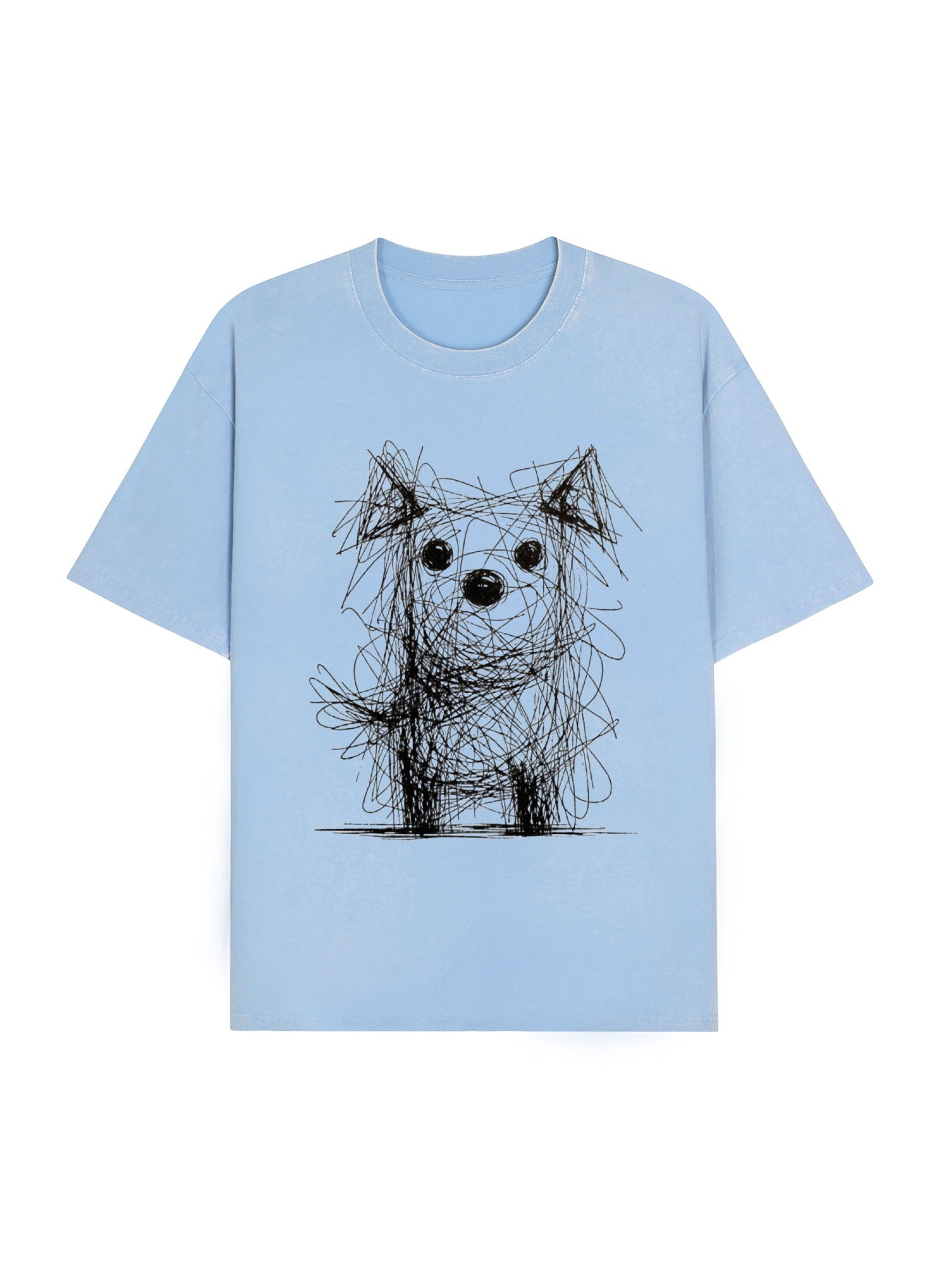 Scruffy Dog Chaos Art Washed T-Shirt PT441
