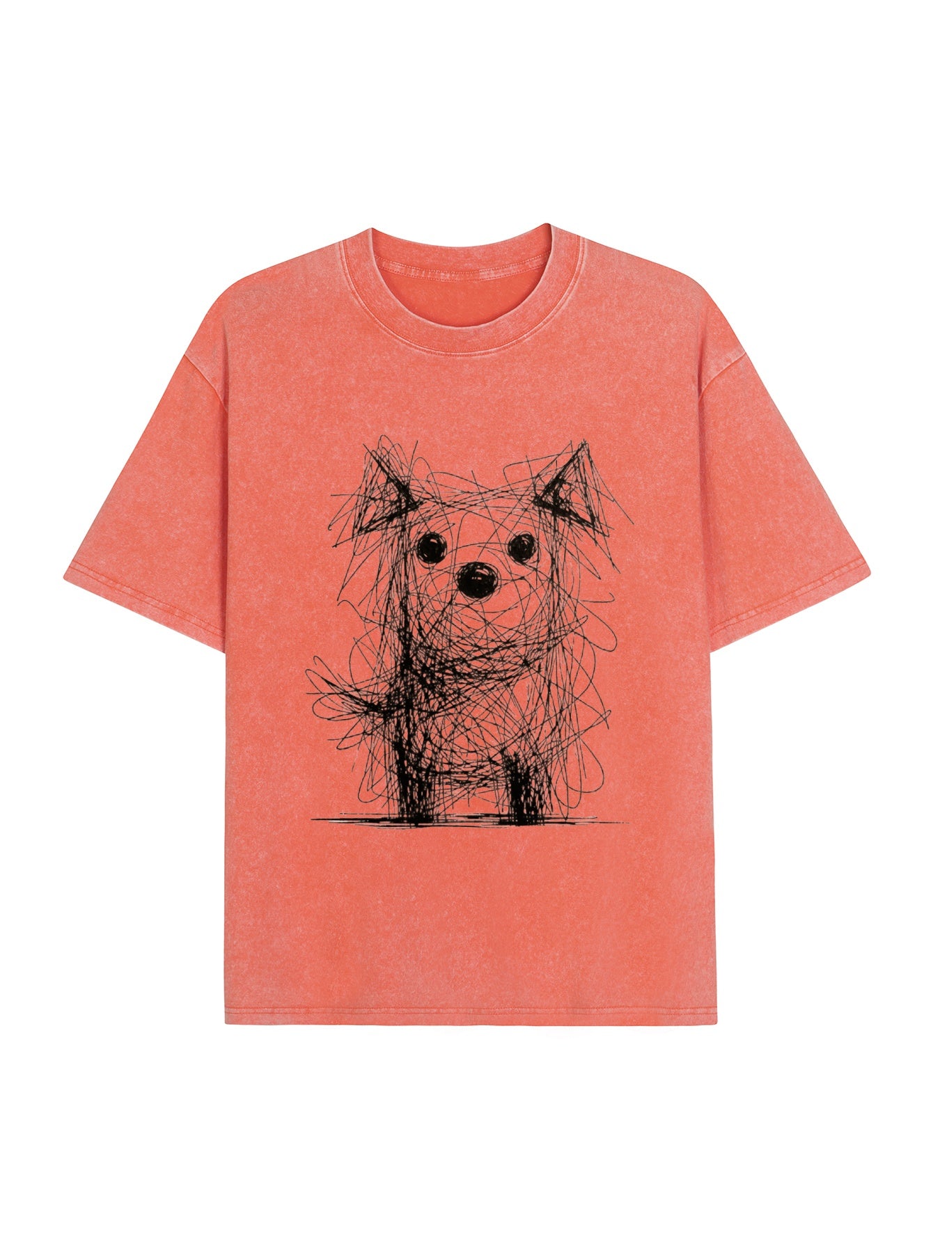 Scruffy Dog Chaos Art Washed T-Shirt PT441