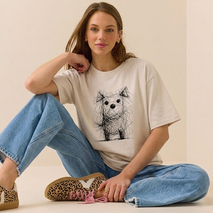 Scruffy Dog Chaos Art Washed T-Shirt PT441